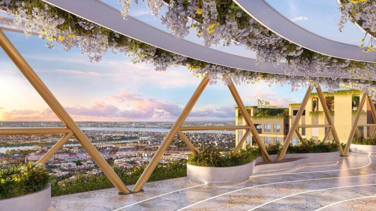 Cầu vọng cảnh Sky Bridge nối hai tháp A&T Sky Garden