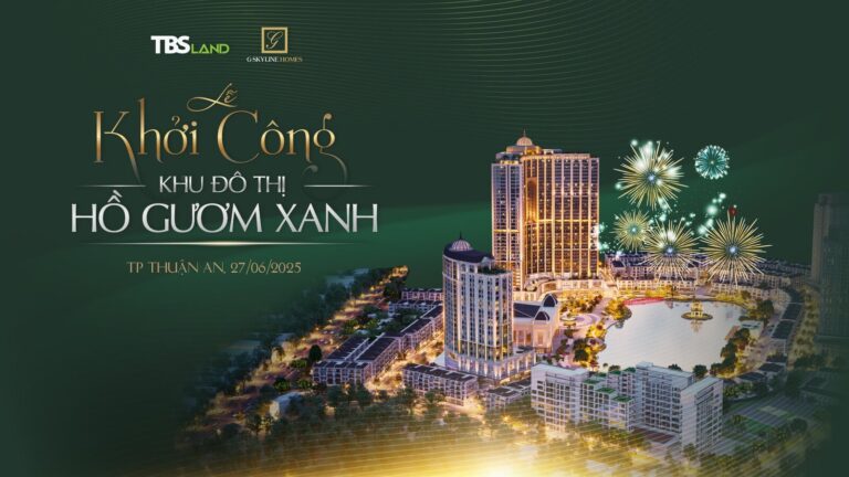 Phối cảnh Hồ Gươm Xanh với hồ trung tâm và tháp căn hộ cao tầng