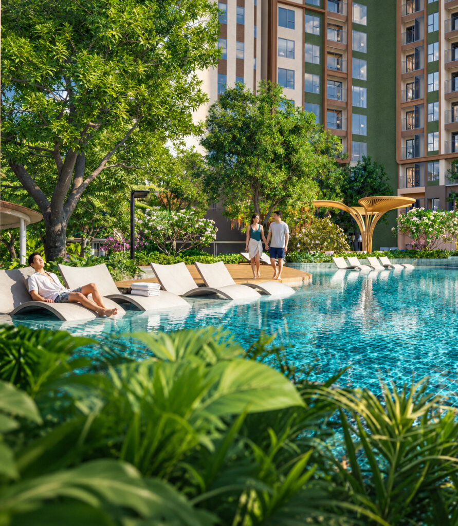 Hồ bơi trung tâm căn hộ Norton Park Thuận Giao