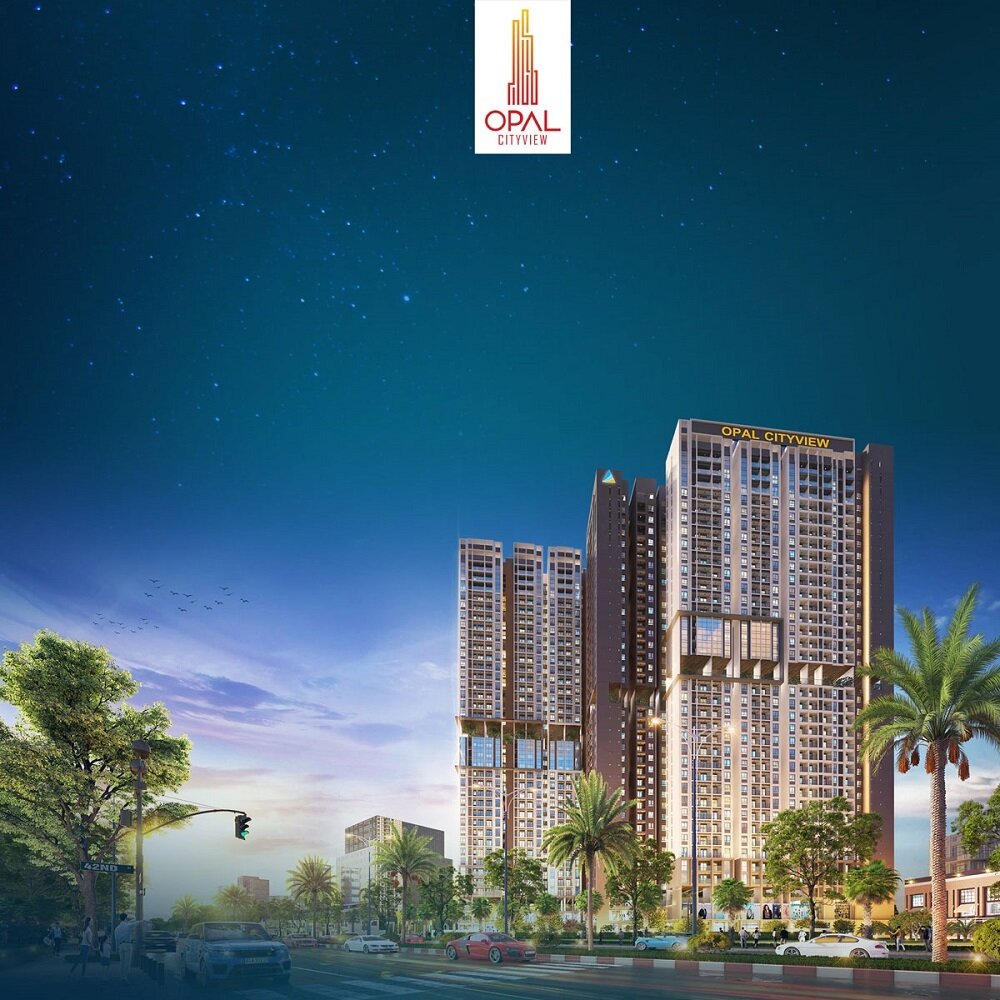 Phối cảnh hai tháp căn hộ Opal Cityview trên Đại lộ Bình Dương