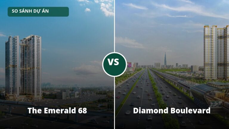 So sánh The Emerald 68 và Diamond Boulevard: hai dự án nhận nhà 2026 trên QL13