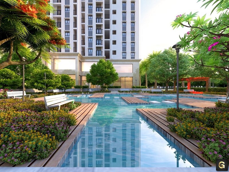 Tiện ích hồ bơi nội khu căn hộ Stown Gateway