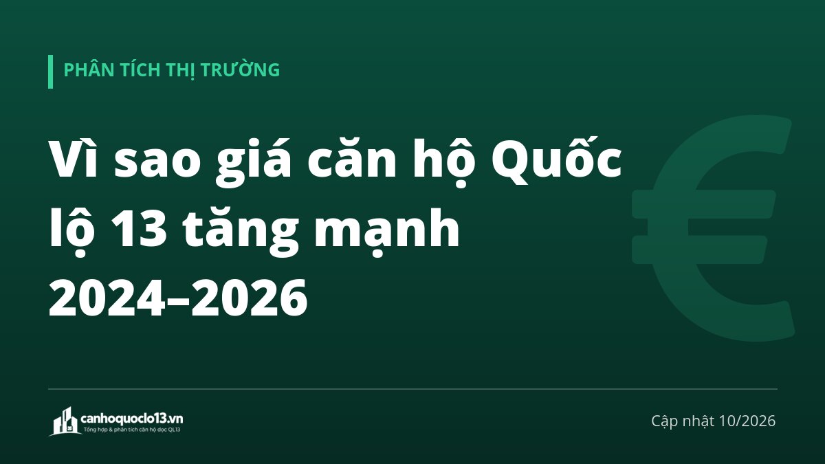 Vì sao giá căn hộ Quốc lộ 13 tăng mạnh 2024–2026: động lực hạ tầng và dịch chuyển dân cư